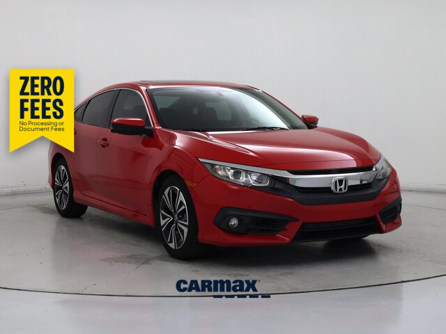 Red 2017 Honda Civic Sedan Front-Wheel Drive Automatic