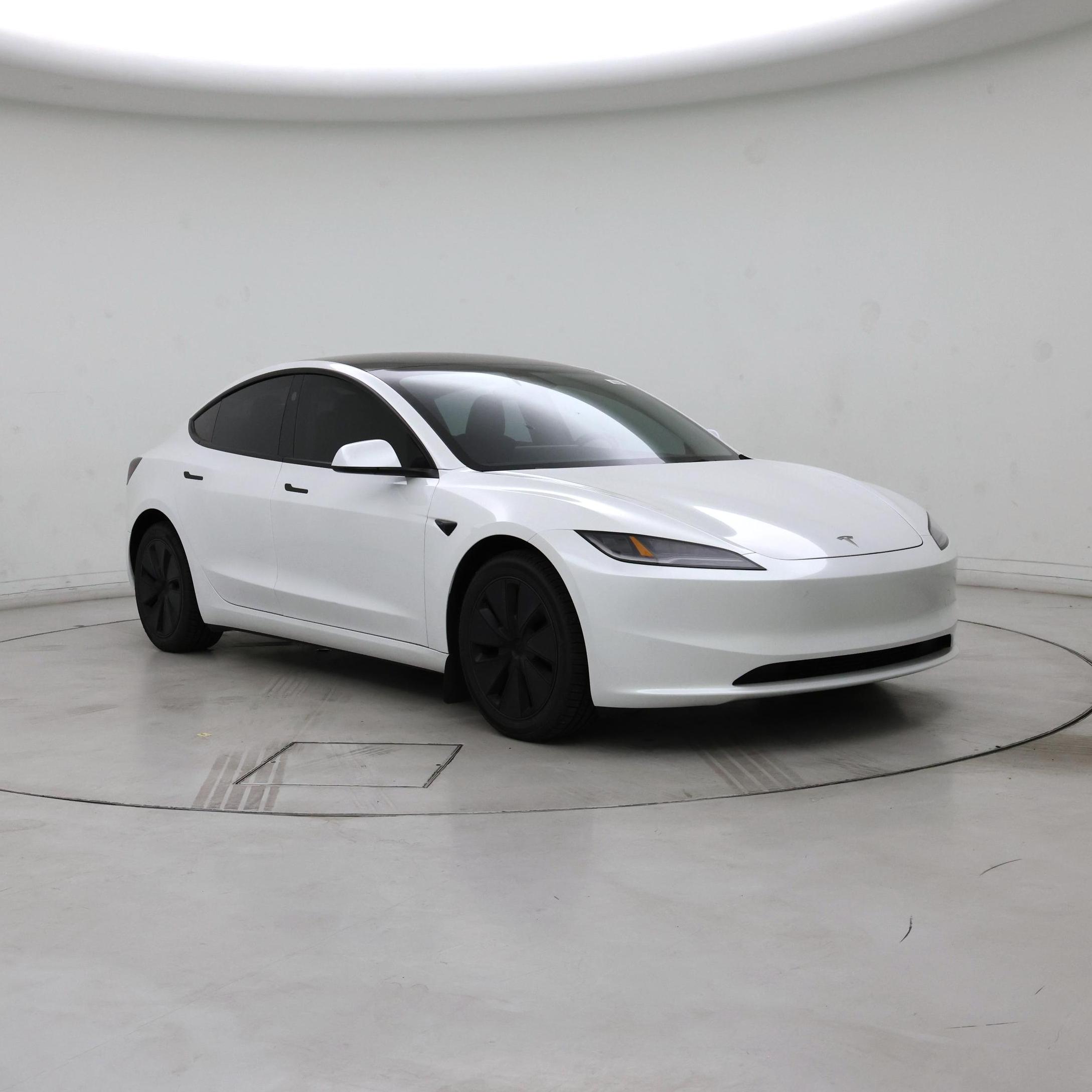 White 2024 Tesla Model 3 Sedan All-Wheel Drive Automatic