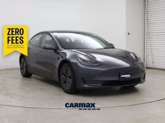 Gray 2023 Tesla Model 3 Sedan Rear-Wheel Drive Automatic