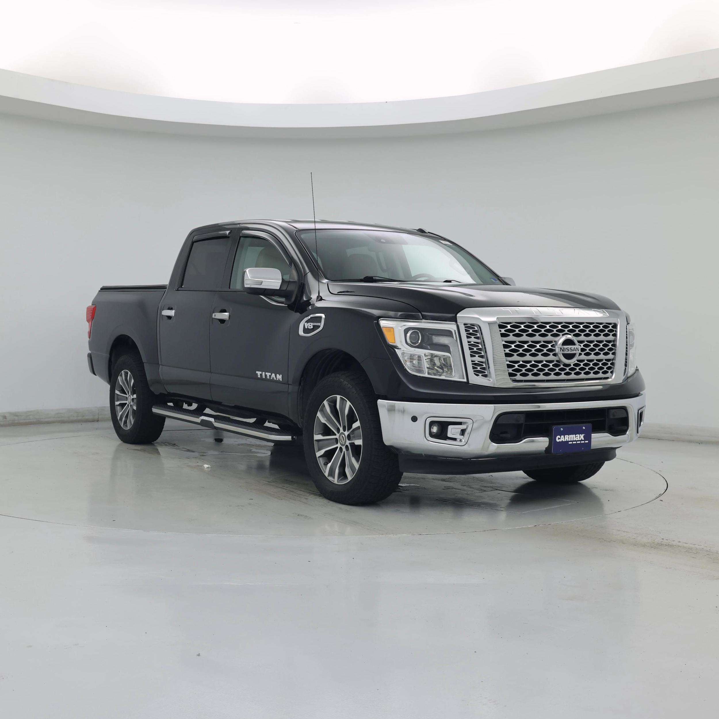 Black 2017 Nissan Titan Pickup Truck Four-Wheel Drive Automatic