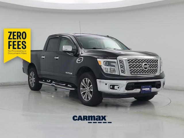 Black 2017 Nissan Titan Pickup Truck Four-Wheel Drive Automatic