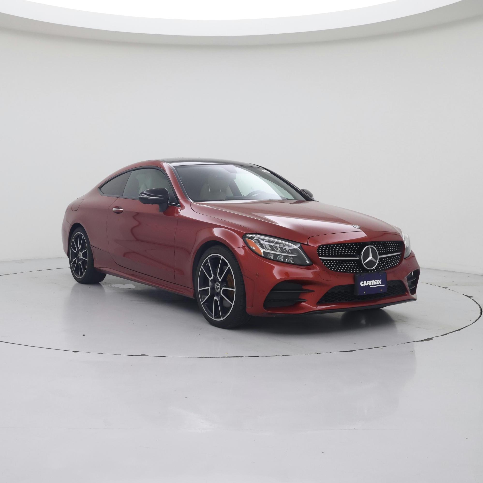 Red 2021 Mercedes-Benz C-Class Coupe Rear-Wheel Drive Automatic