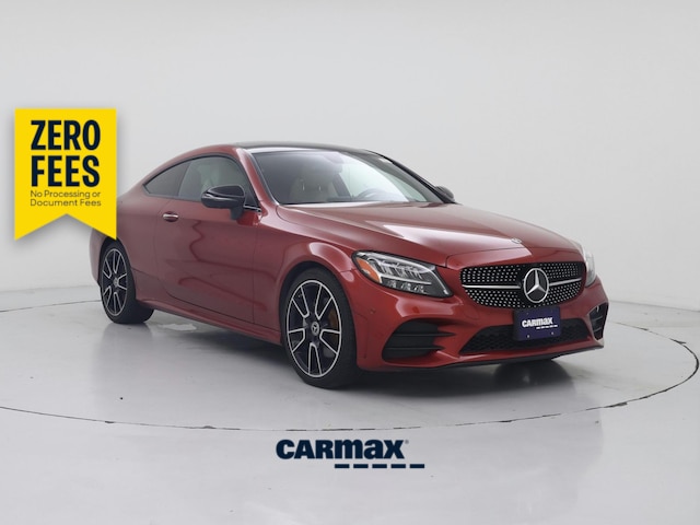 Red 2021 Mercedes-Benz C-Class Coupe Rear-Wheel Drive Automatic