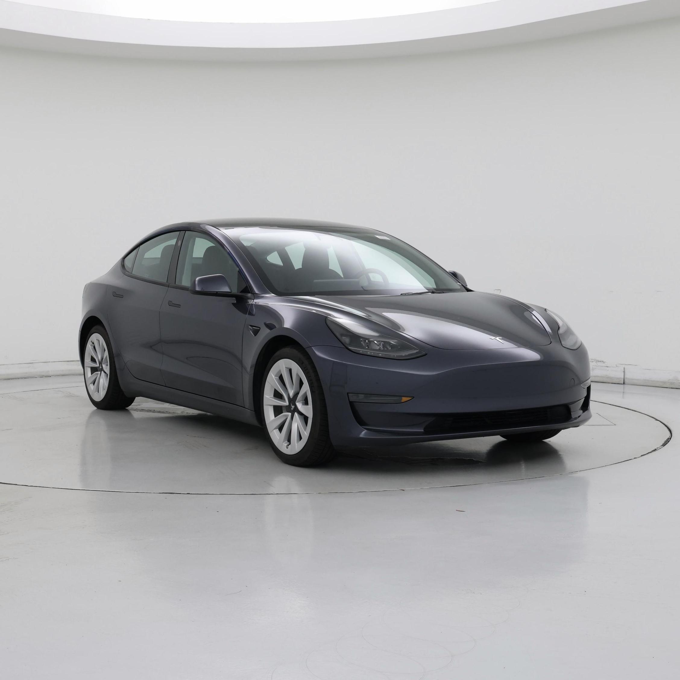 Gray 2022 Tesla Model 3 Sedan Rear-Wheel Drive Automatic