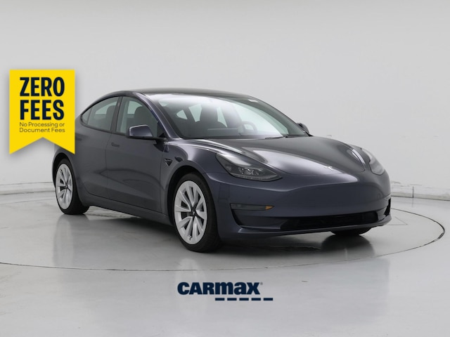 Gray 2022 Tesla Model 3 Sedan Rear-Wheel Drive Automatic