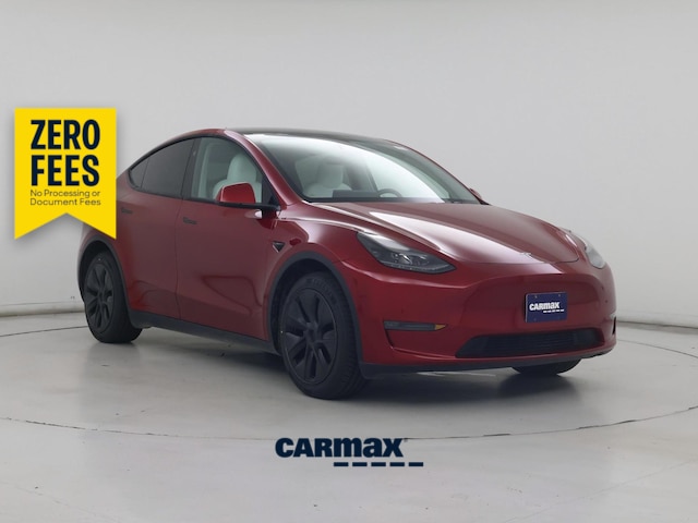 Red 2025 Tesla Model Y SUV / Crossover All-Wheel Drive Automatic