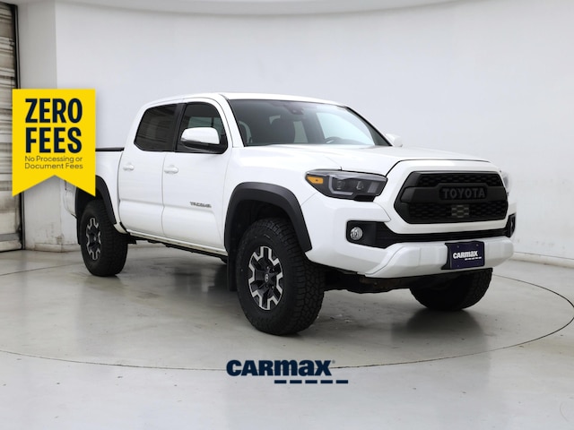 White 2019 Toyota Tacoma Pickup Truck Four-Wheel Drive Manual