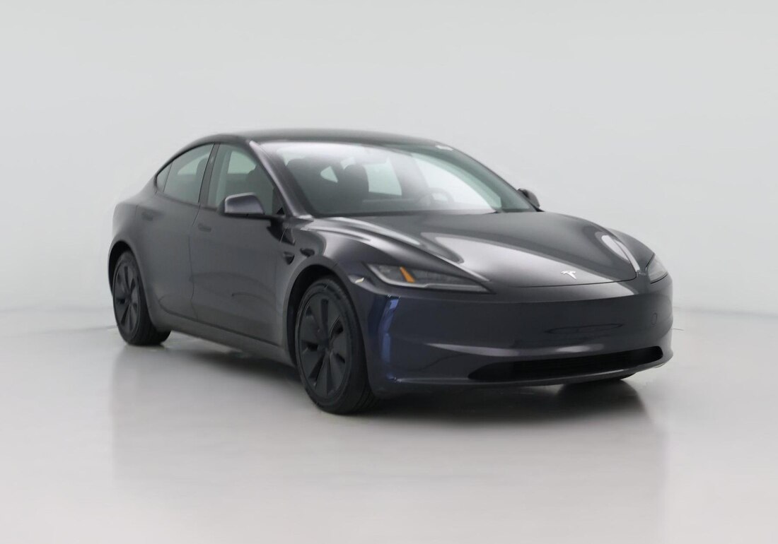 2024 Tesla Model 3 Long Range All-Wheel Drive in Gray — CarMax photo