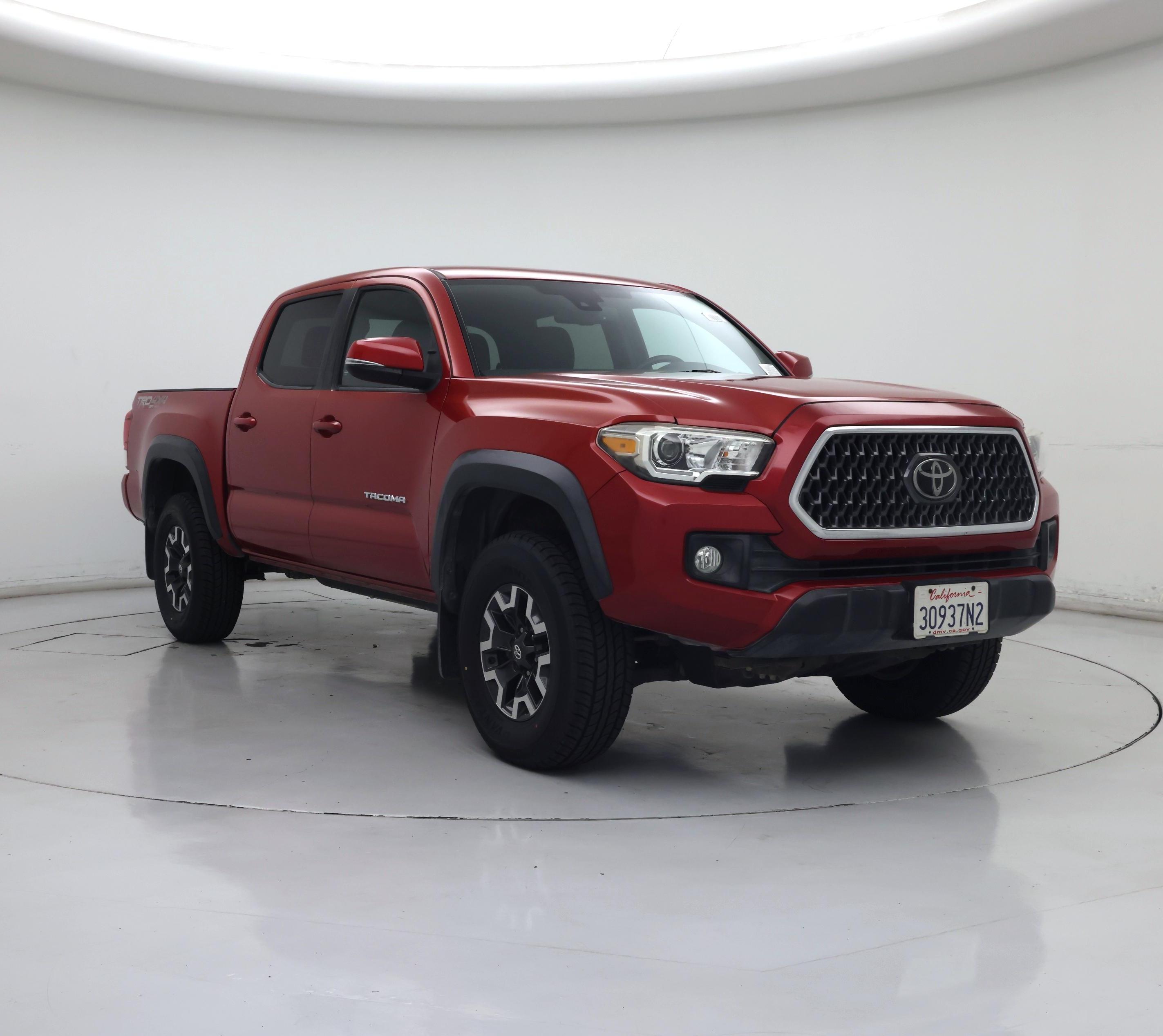 Red 2018 Toyota Tacoma Pickup Truck Four-Wheel Drive Automatic