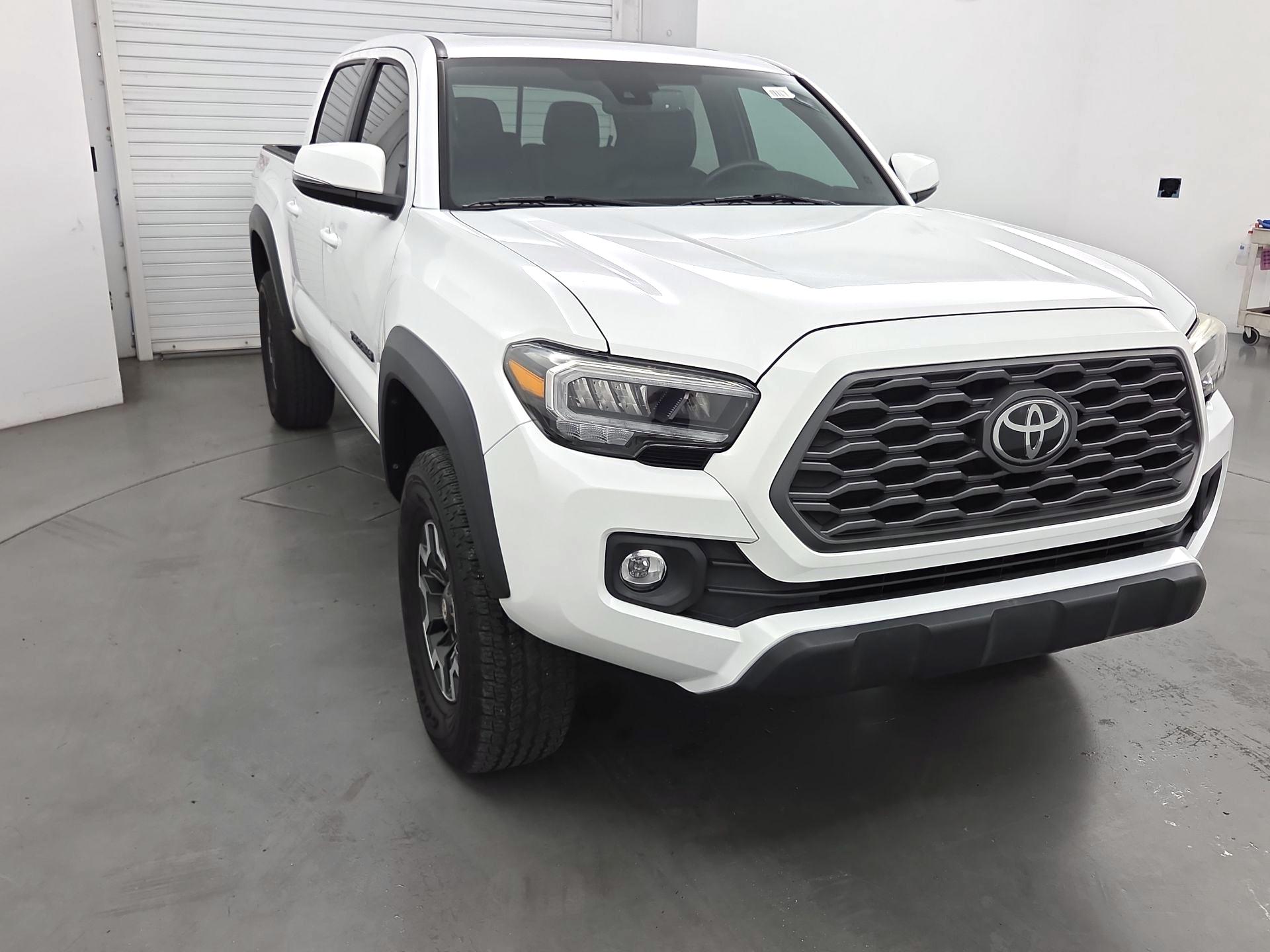 White 2020 Toyota Tacoma Pickup Truck Four-Wheel Drive Manual