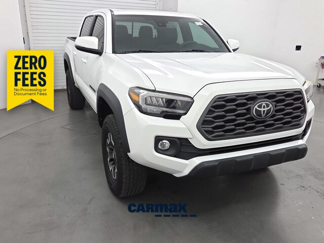 White 2020 Toyota Tacoma Pickup Truck Four-Wheel Drive Manual