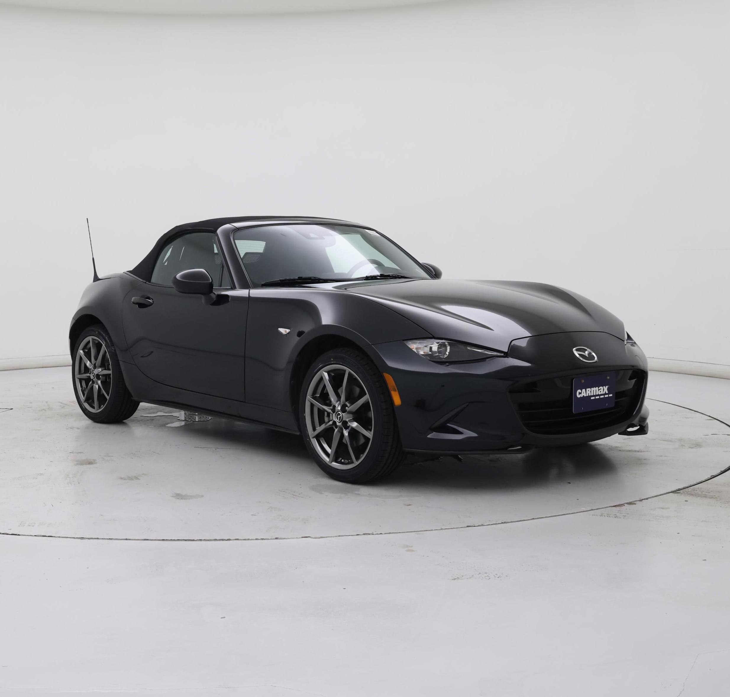 Black 2020 Mazda MX-5 Miata Convertible Rear-Wheel Drive Manual
