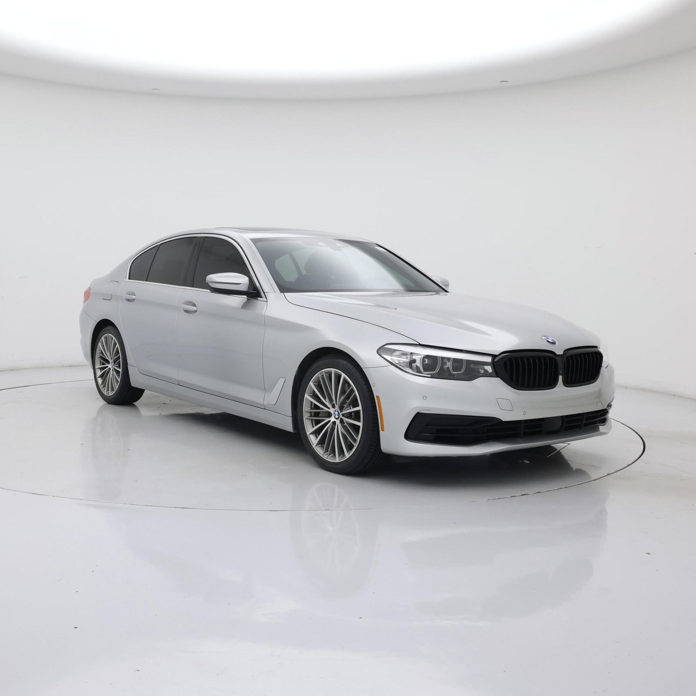 Silver 2020 BMW 5 Series Sedan Rear-Wheel Drive Automatic