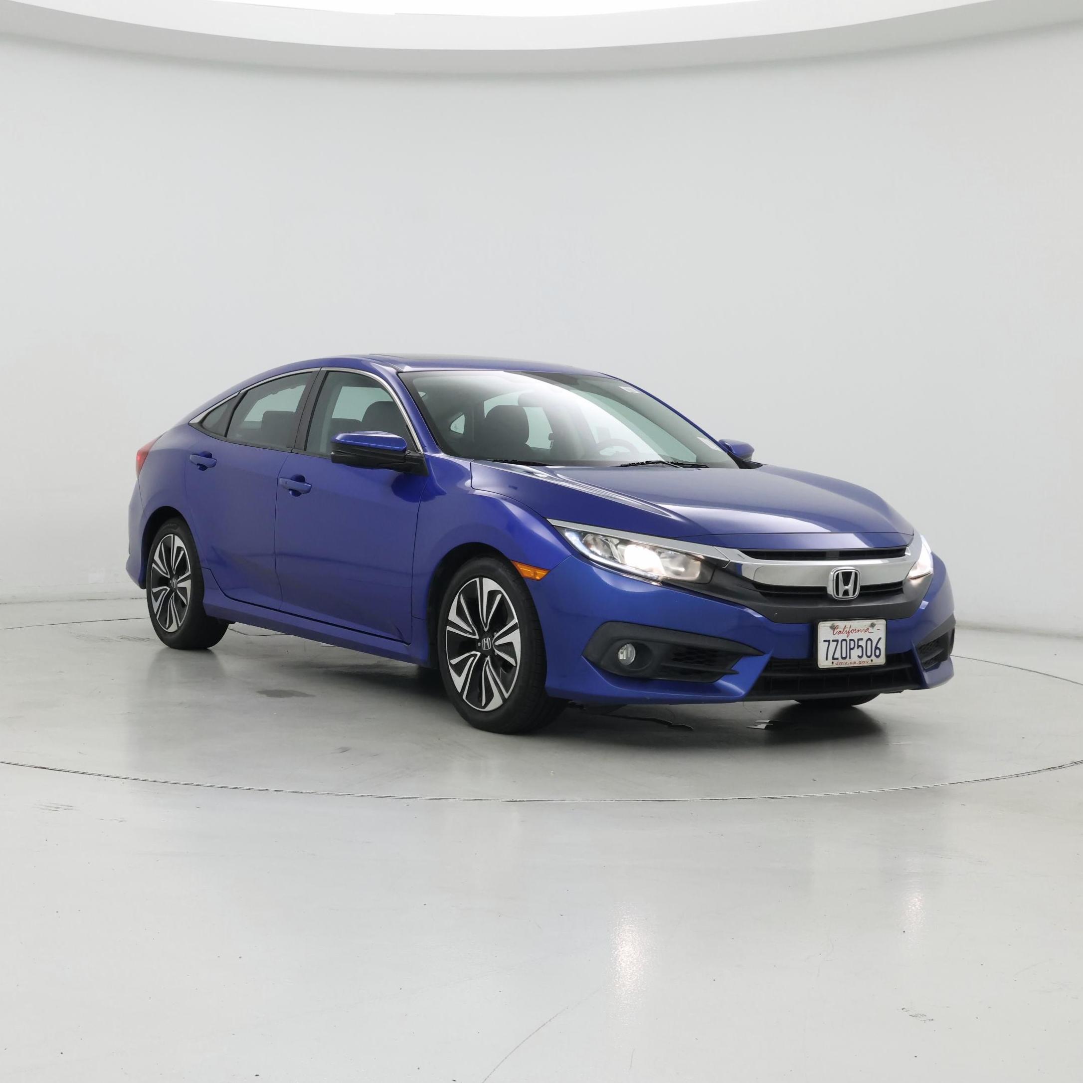 Blue 2017 Honda Civic Sedan Front-Wheel Drive Automatic