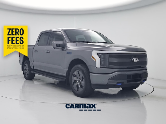Gray 2024 Ford F-150 Lightning Pickup Truck All-Wheel Drive Automatic