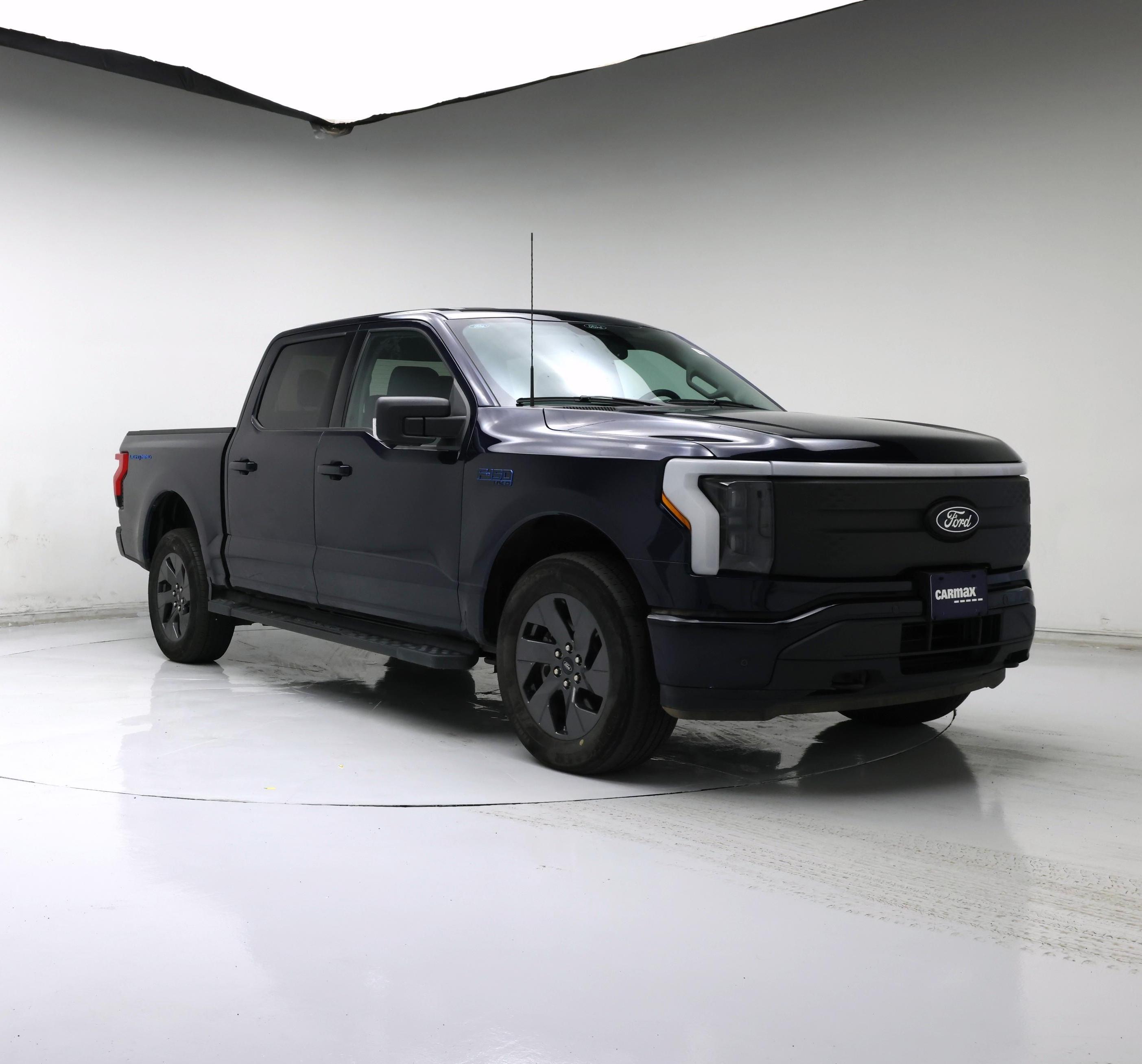Blue 2024 Ford F-150 Lightning Pickup Truck All-Wheel Drive Automatic