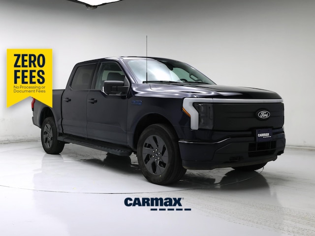Blue 2024 Ford F-150 Lightning Pickup Truck All-Wheel Drive Automatic