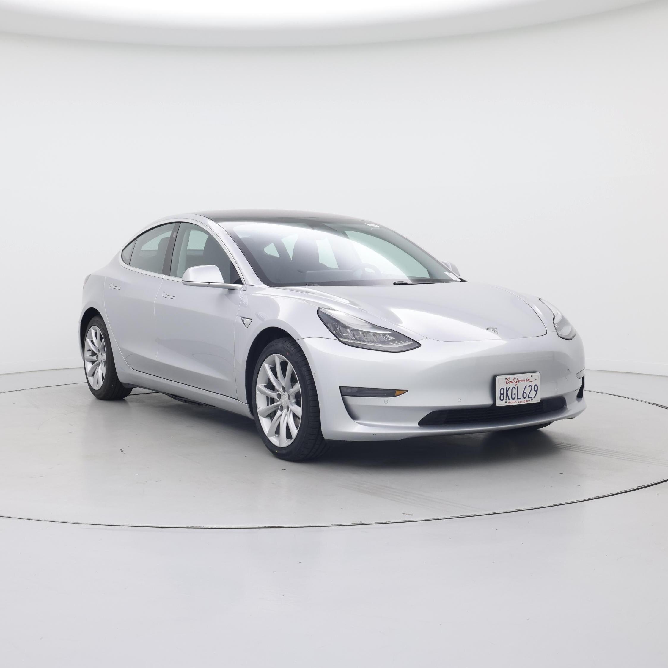 Silver 2019 Tesla Model 3 Sedan All-Wheel Drive Automatic
