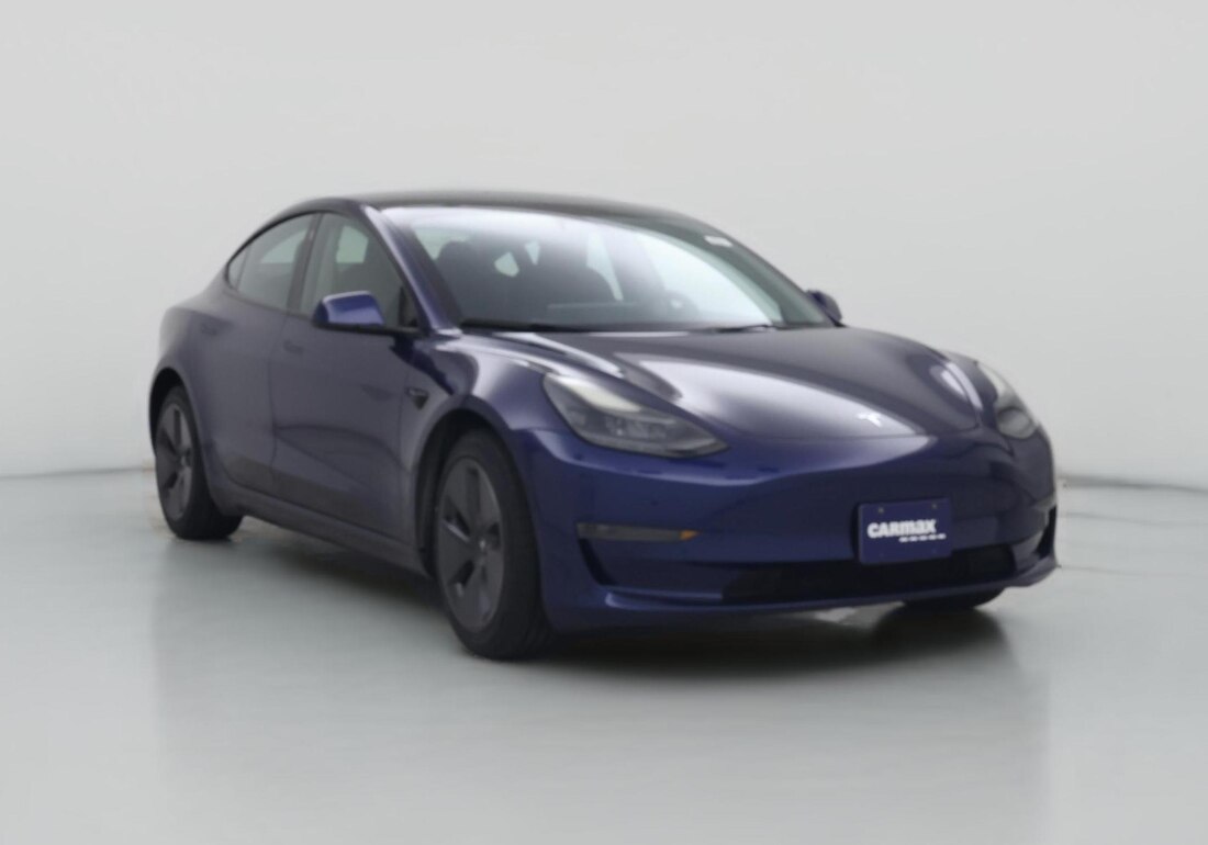 2023 Tesla Model 3 Rear-Wheel Drive in Blue — CarMax photo