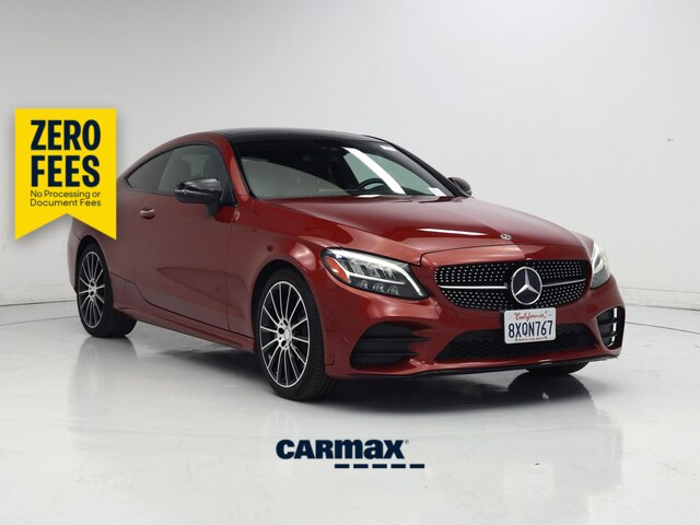 Red 2019 Mercedes-Benz C-Class Coupe Rear-Wheel Drive Automatic