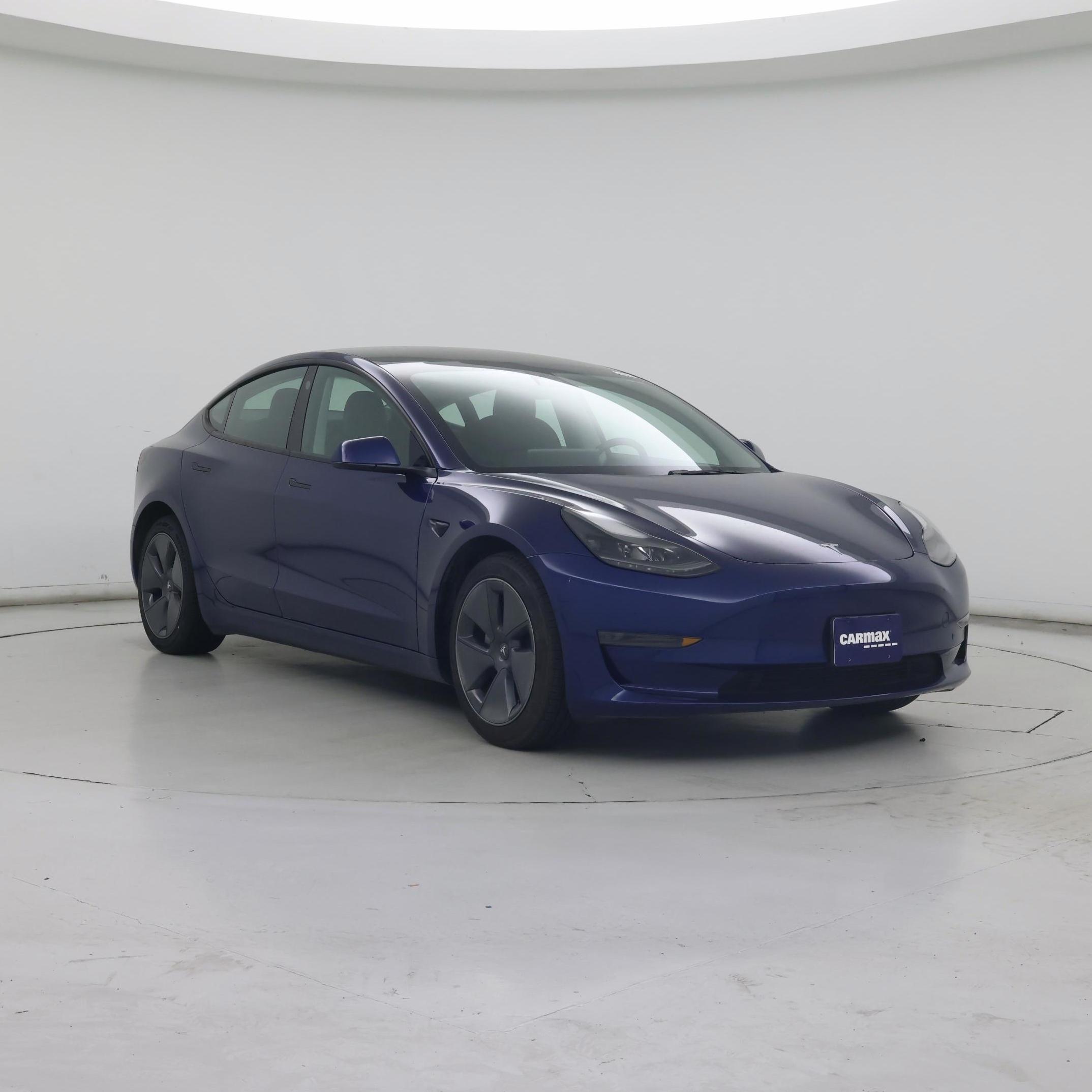 Blue 2022 Tesla Model 3 Sedan Rear-Wheel Drive Automatic