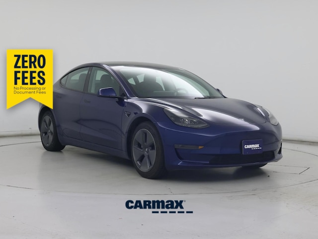 Blue 2022 Tesla Model 3 Sedan Rear-Wheel Drive Automatic