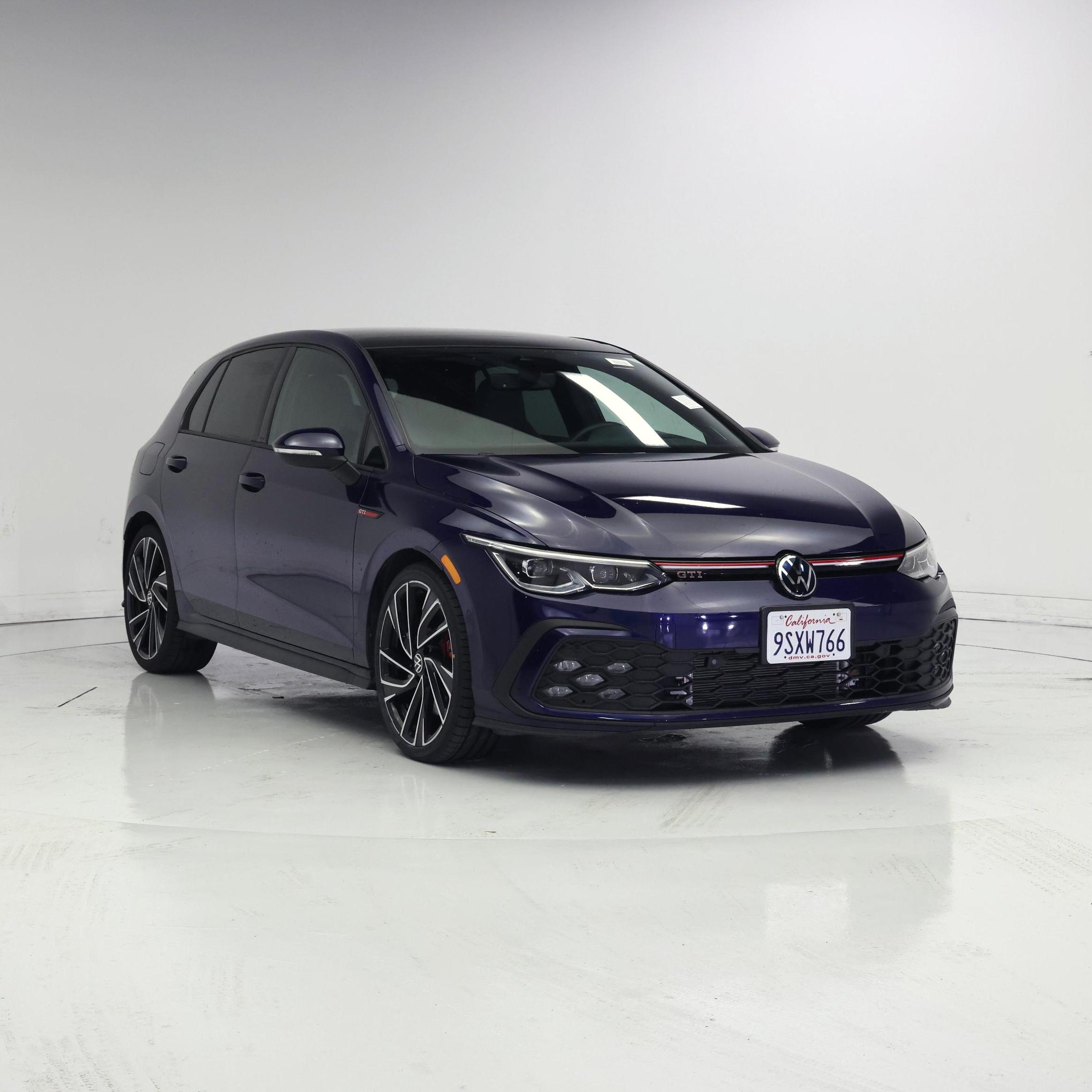 Blue 2023 Volkswagen Golf GTI Hatchback Front-Wheel Drive Automatic