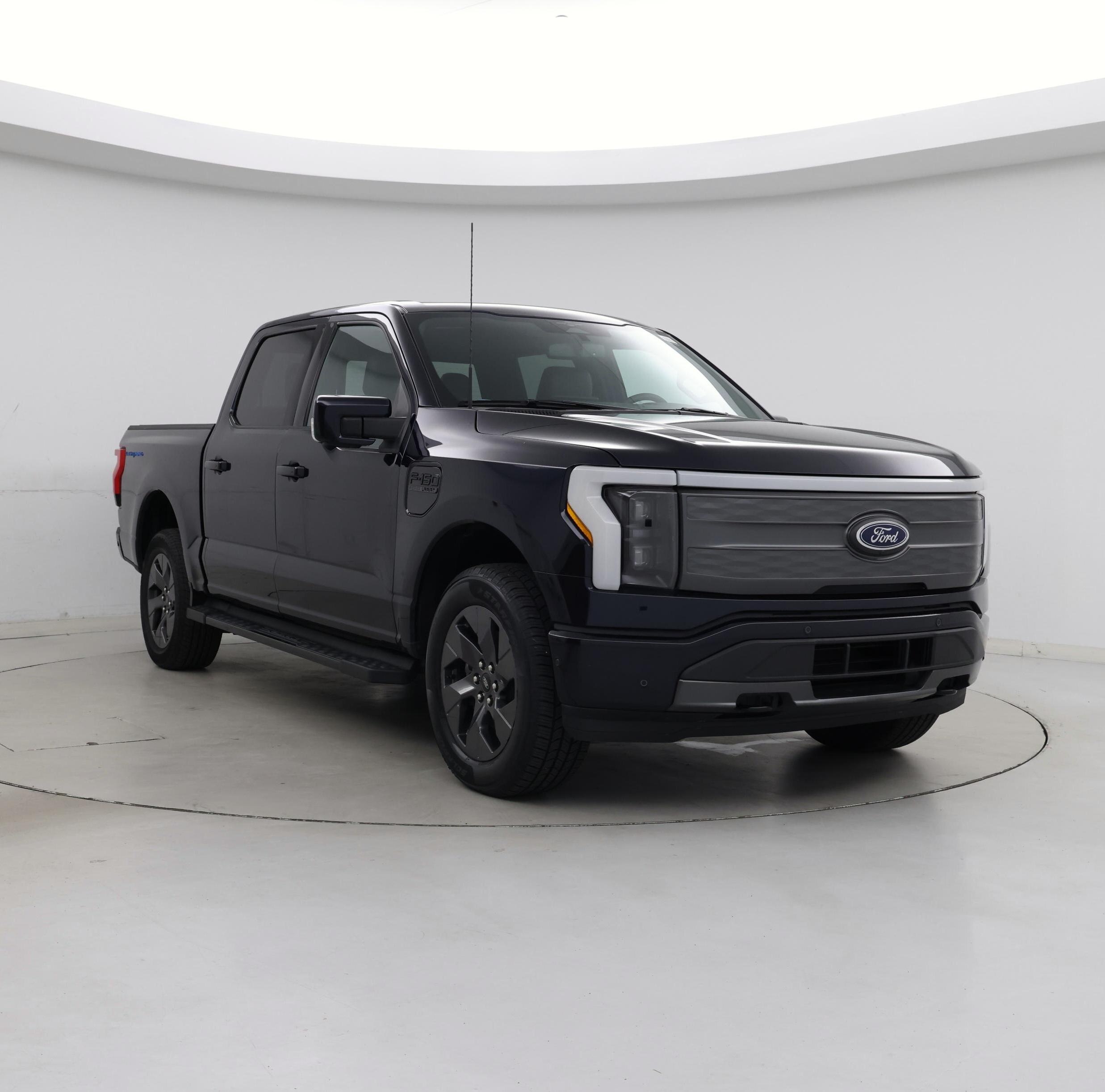Blue 2023 Ford F-150 Lightning Pickup Truck All-Wheel Drive Automatic