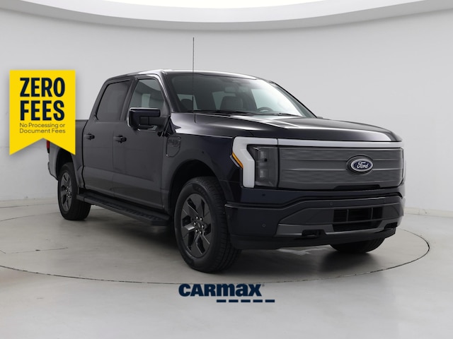 Blue 2023 Ford F-150 Lightning Pickup Truck All-Wheel Drive Automatic