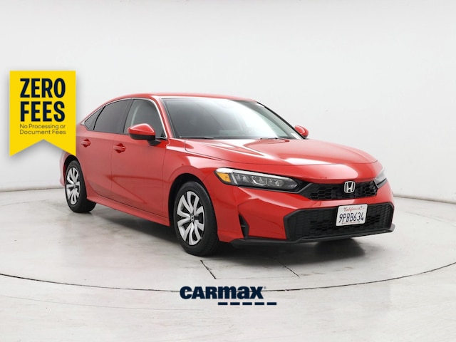 Red 2025 Honda Civic Sedan Front-Wheel Drive Automatic