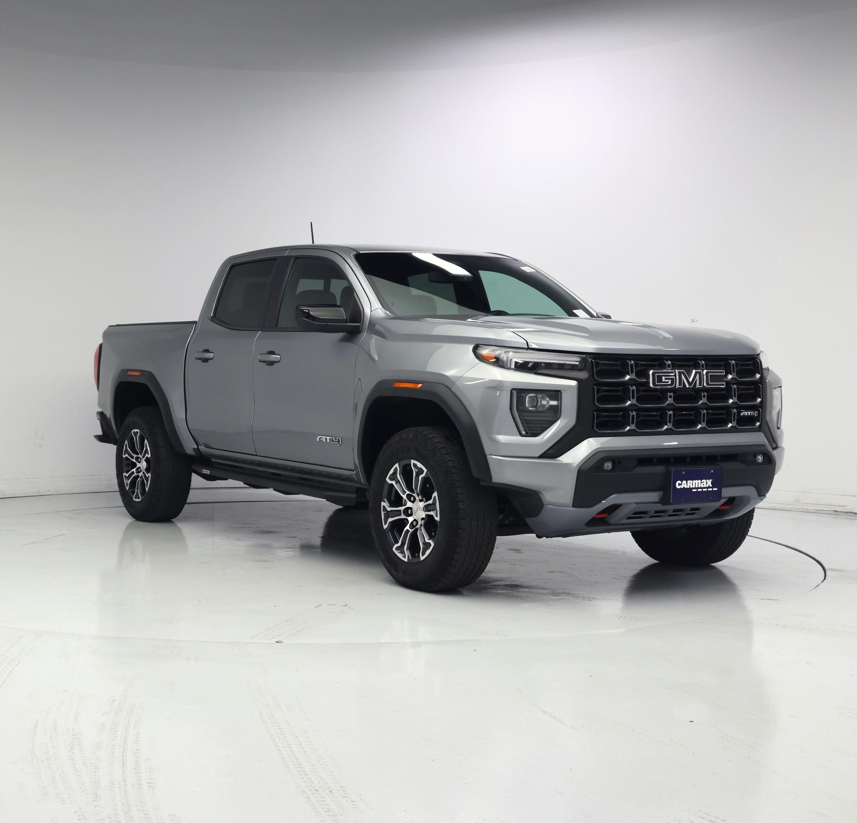 Silver 2023 GMC Canyon Pickup Truck Four-Wheel Drive Automatic