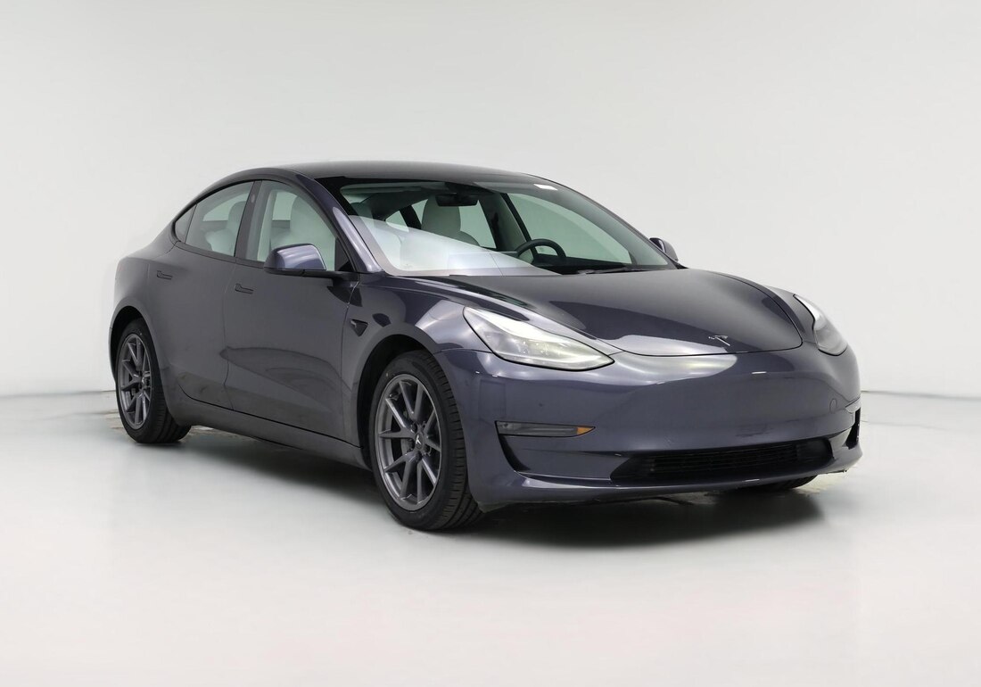 2022 Tesla Model 3 Long Range All-Wheel Drive in Gray — CarMax photo