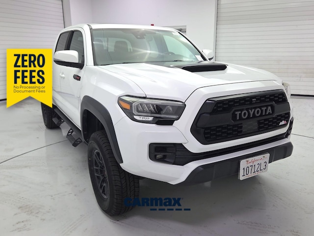 White 2020 Toyota Tacoma Pickup Truck Four-Wheel Drive Manual