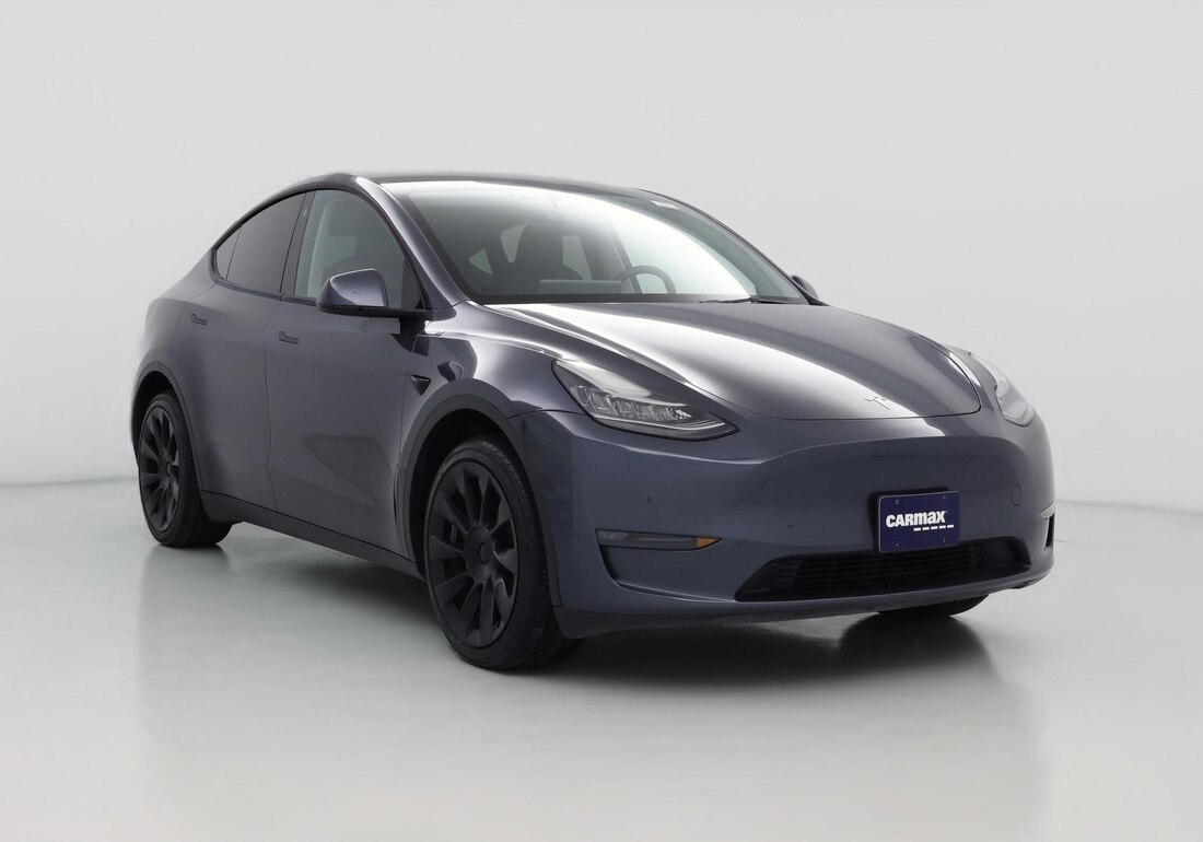 2023 Tesla Model Y Long Range All-Wheel Drive in Gray — CarMax photo
