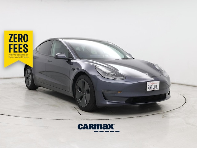 Gray 2021 Tesla Model 3 Sedan Rear-Wheel Drive Automatic