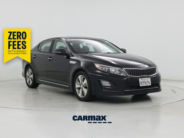 Black 2014 Kia Optima Hybrid Sedan Front-Wheel Drive Automatic