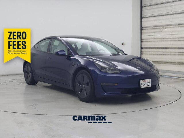 Blue 2023 Tesla Model 3 Sedan Rear-Wheel Drive Automatic