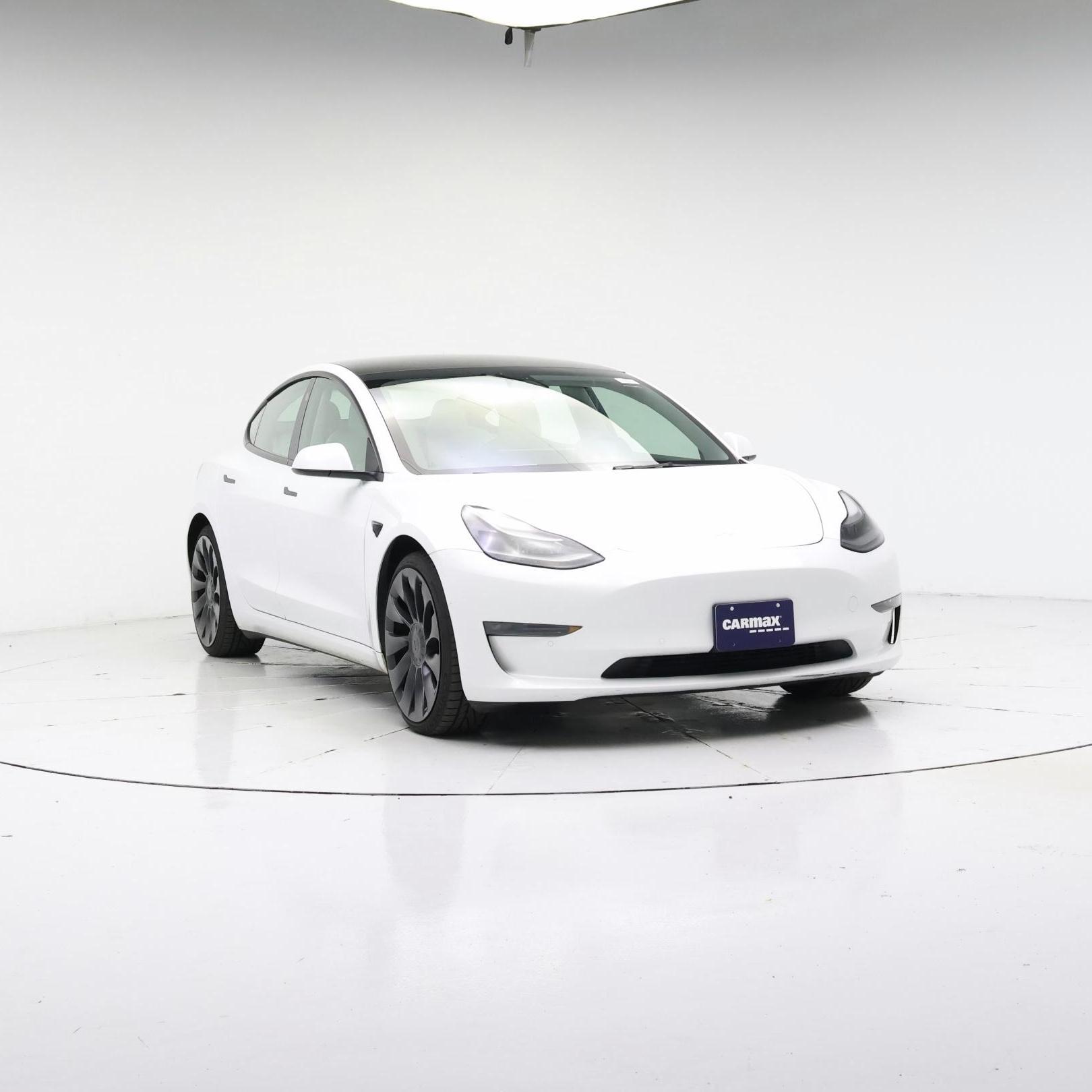 White 2021 Tesla Model 3 Sedan All-Wheel Drive Automatic