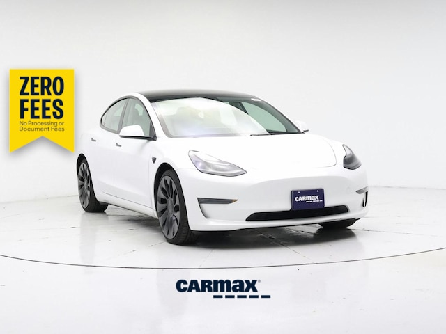 White 2021 Tesla Model 3 Sedan All-Wheel Drive Automatic