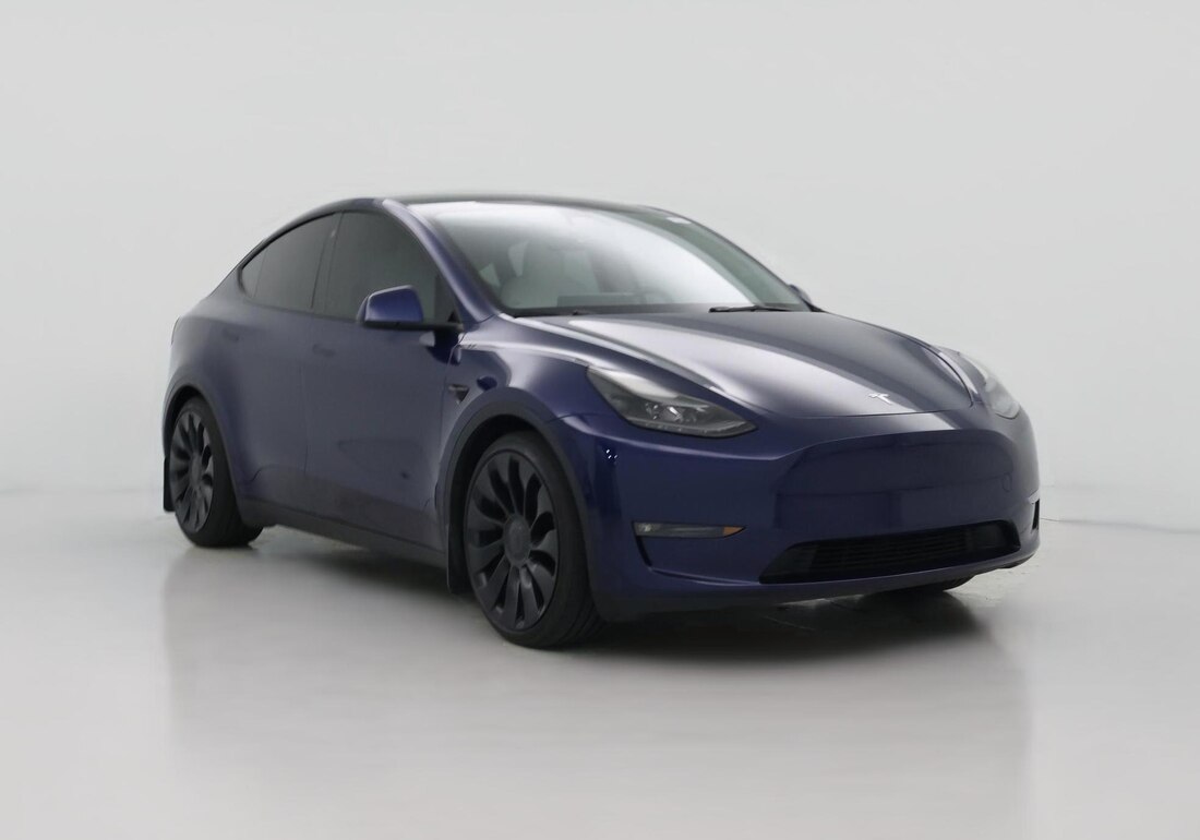 2022 Tesla Model Y Performance All-Wheel Drive in Blue — CarMax photo
