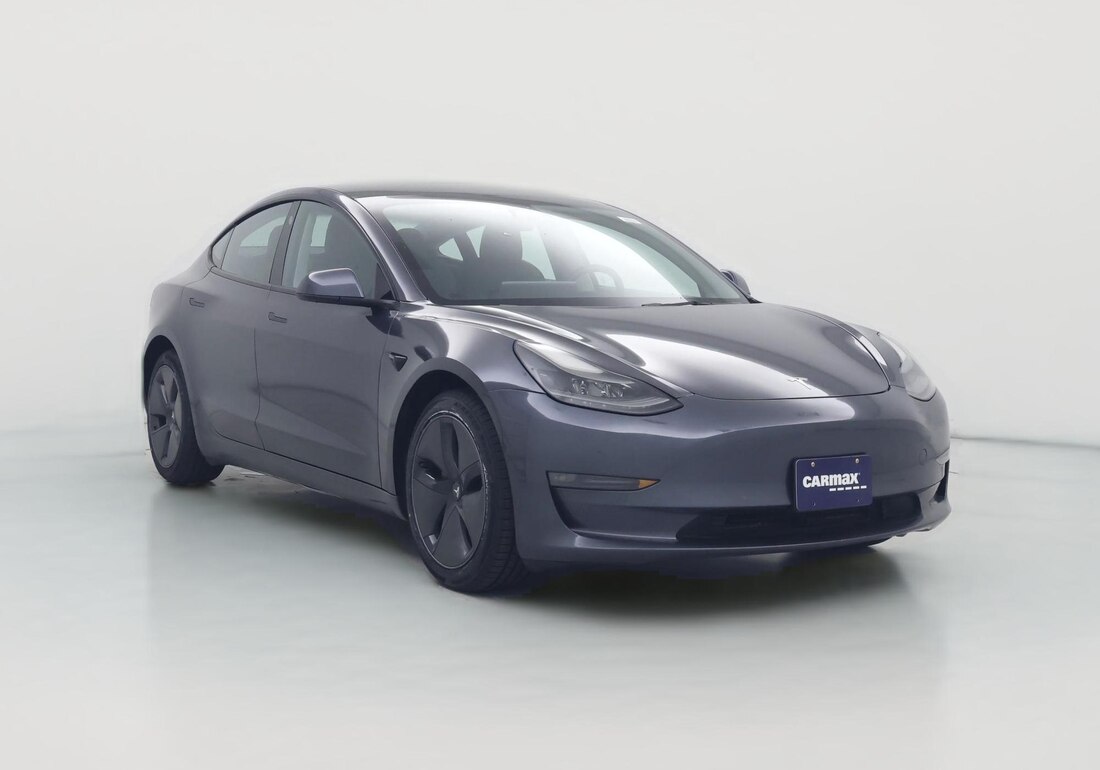 2022 Tesla Model 3 Long Range All-Wheel Drive in Gray — CarMax photo