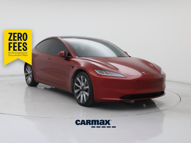 Red 2024 Tesla Model 3 Sedan Rear-Wheel Drive Automatic