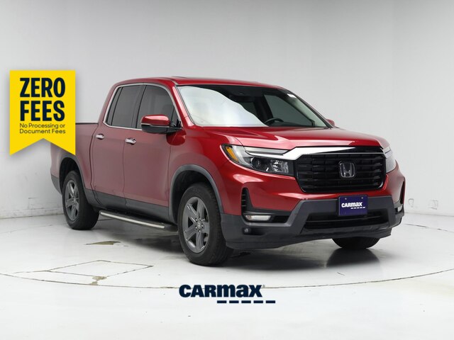 Red 2022 Honda Ridgeline Pickup Truck All-Wheel Drive Automatic