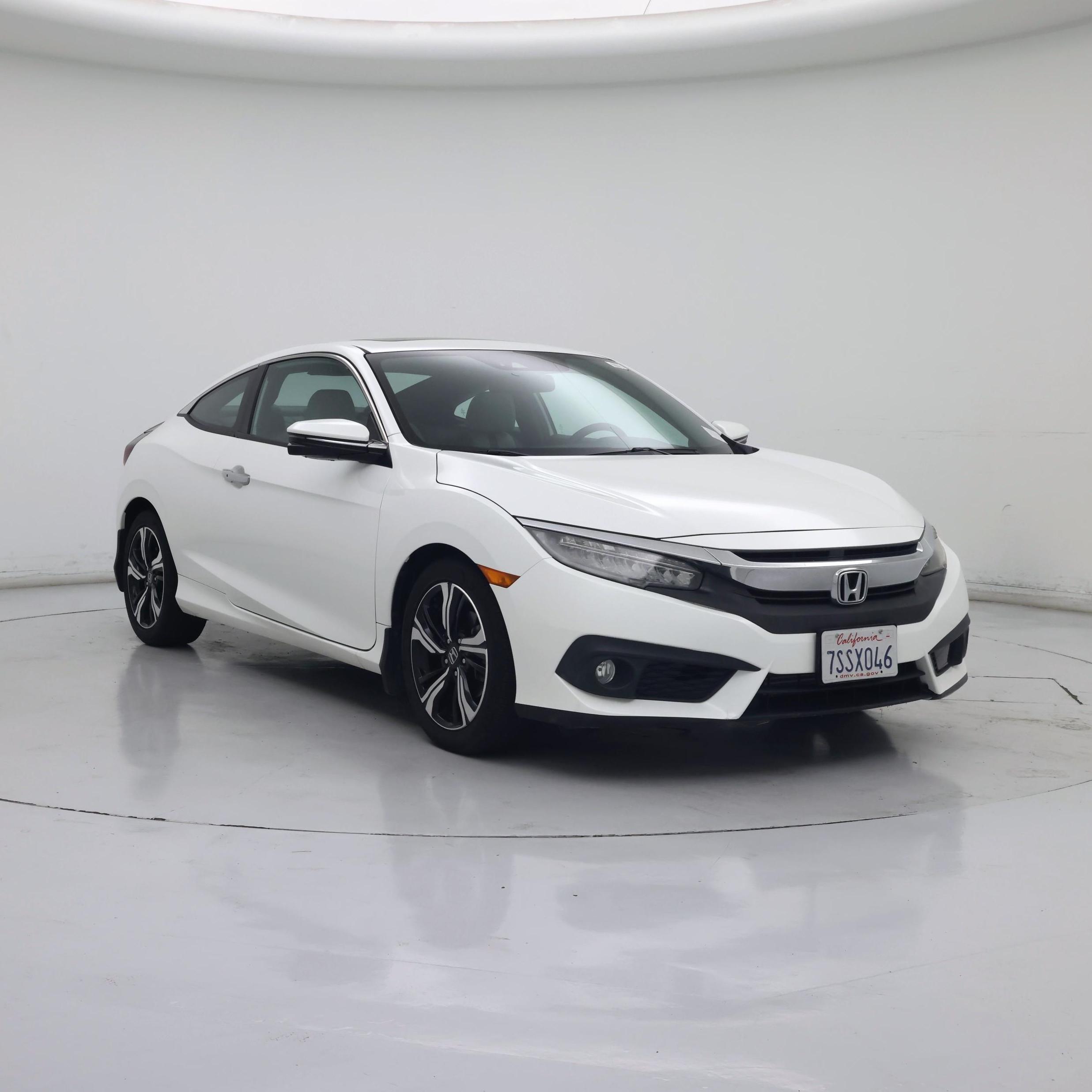 White 2016 Honda Civic Coupe Coupe Front-Wheel Drive Automatic