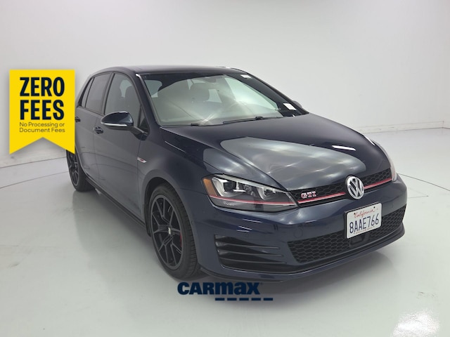 Blue 2017 Volkswagen Golf GTI Hatchback Front-Wheel Drive Manual
