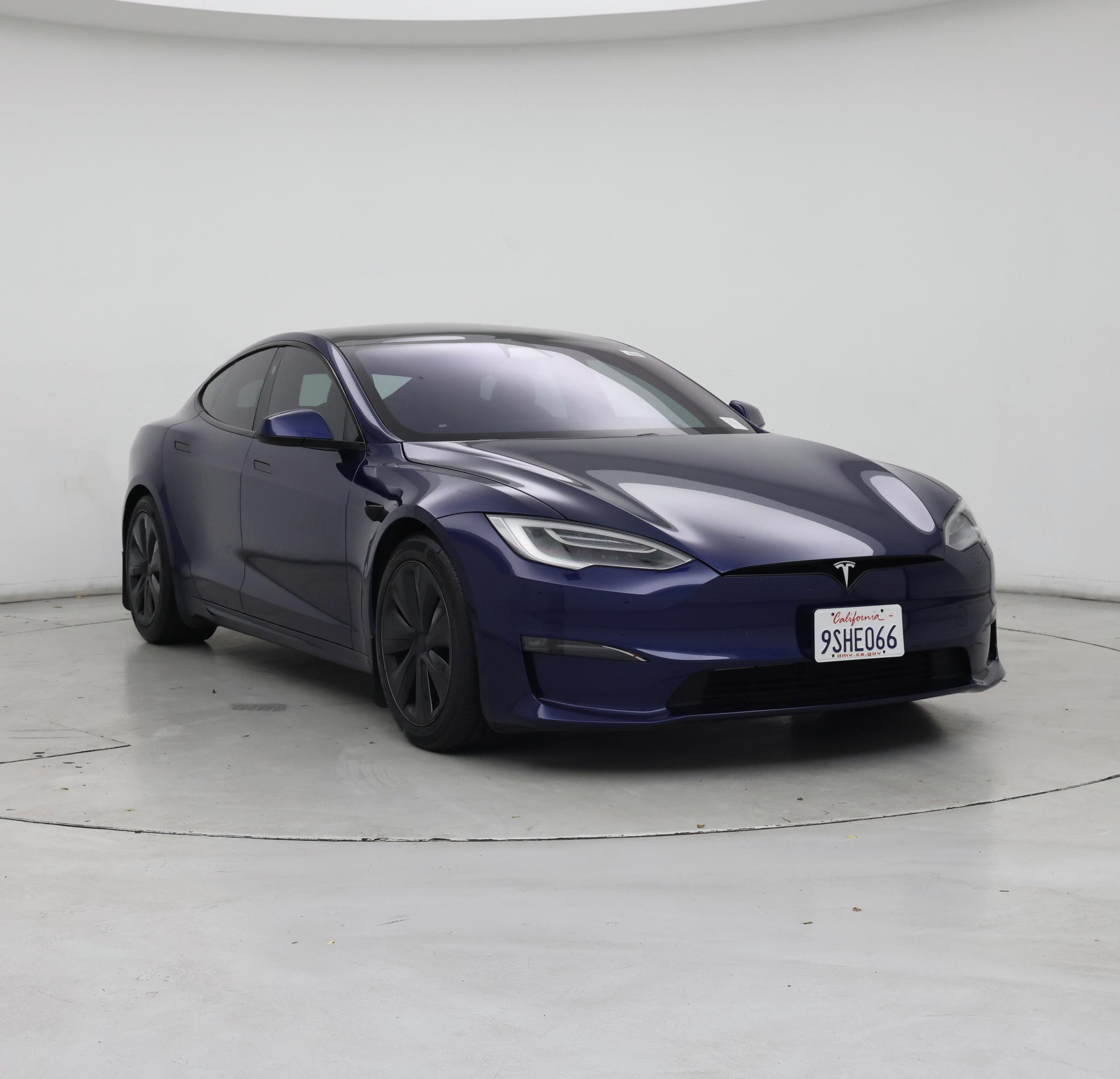Blue 2022 Tesla Model S Sedan All-Wheel Drive Automatic