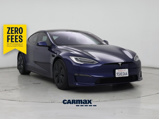 Blue 2022 Tesla Model S Sedan All-Wheel Drive Automatic