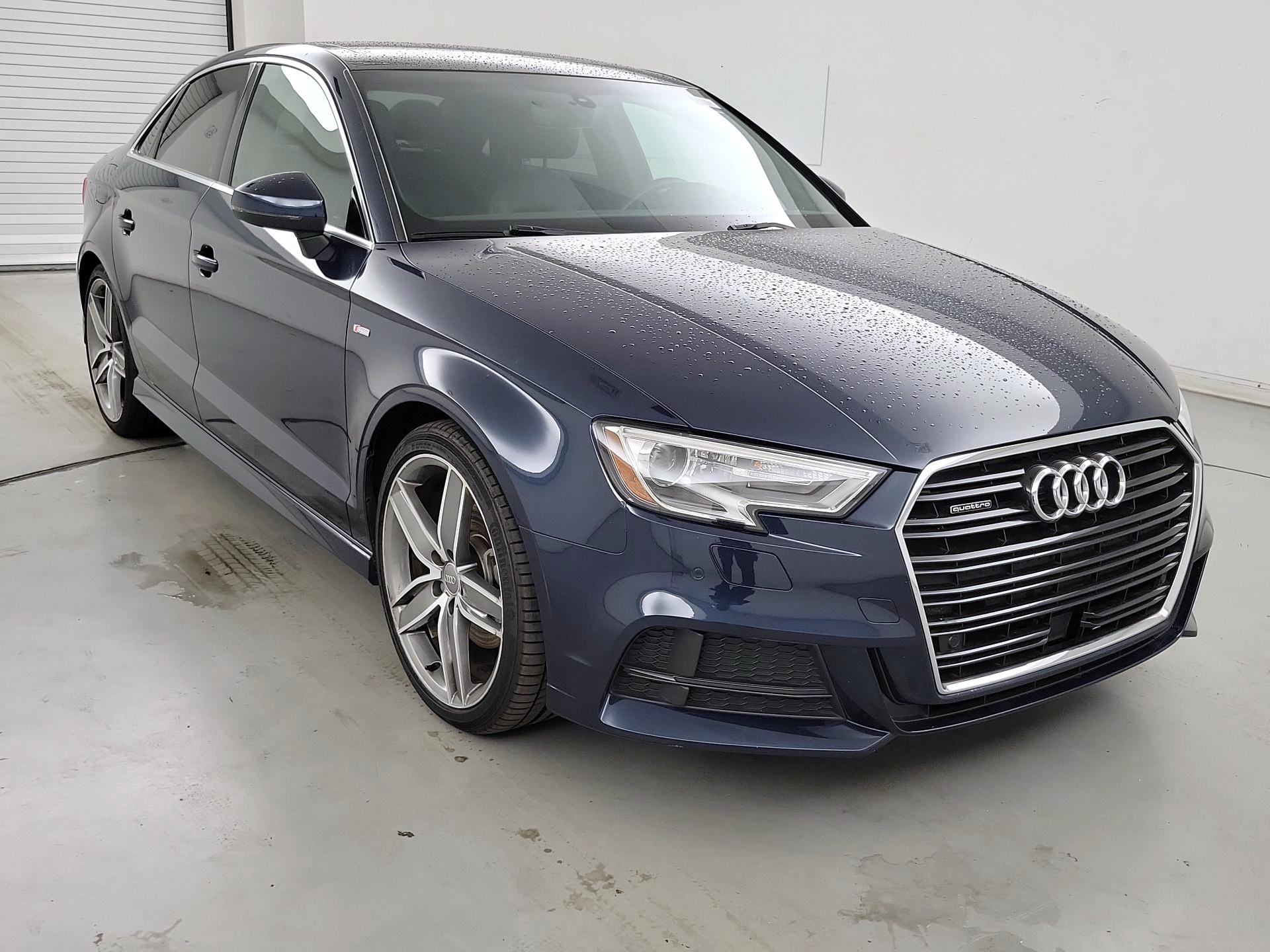 Blue 2018 Audi A3 Sedan All-Wheel Drive Automatic