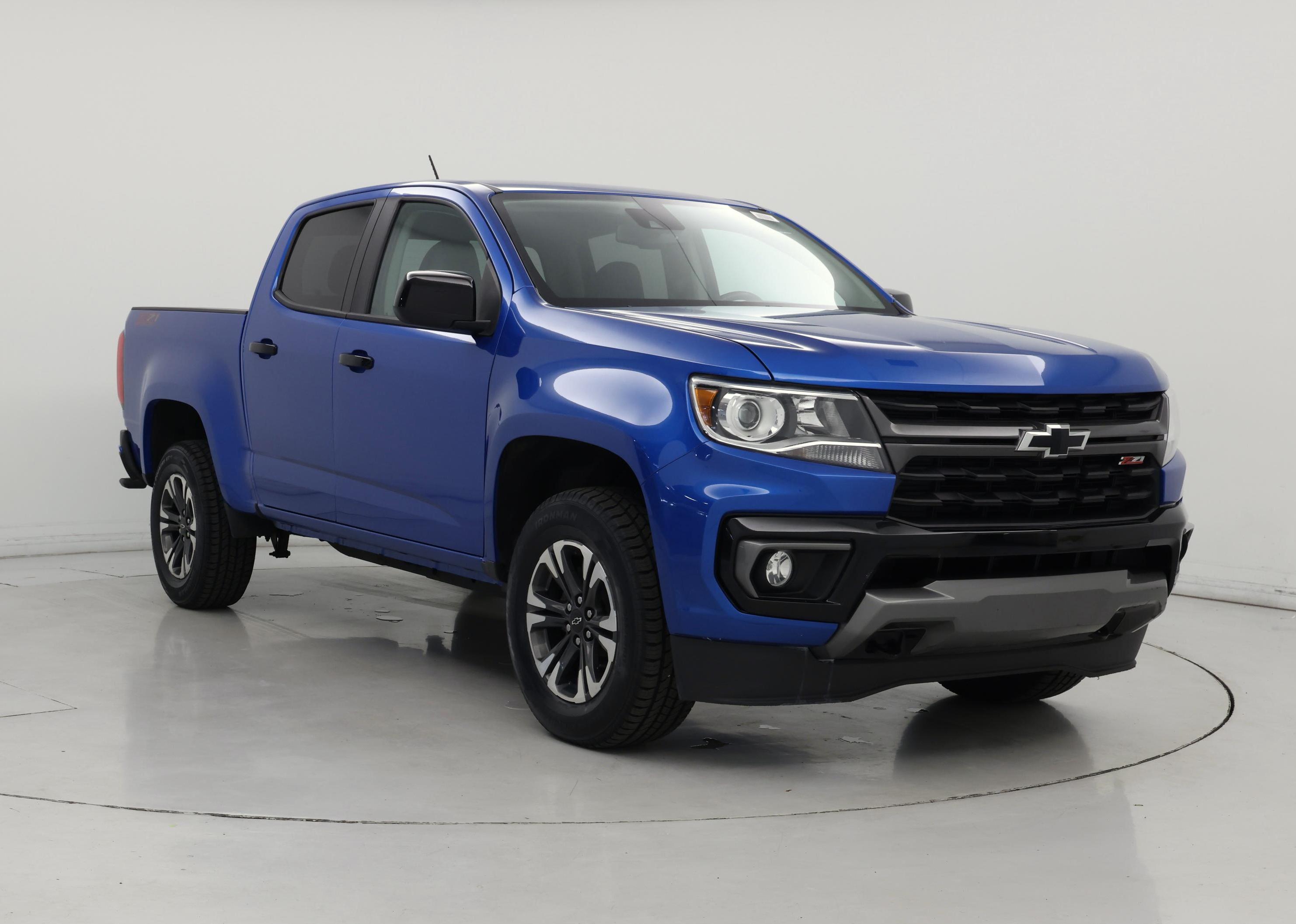Blue 2022 Chevrolet Colorado Pickup Truck Four-Wheel Drive Automatic