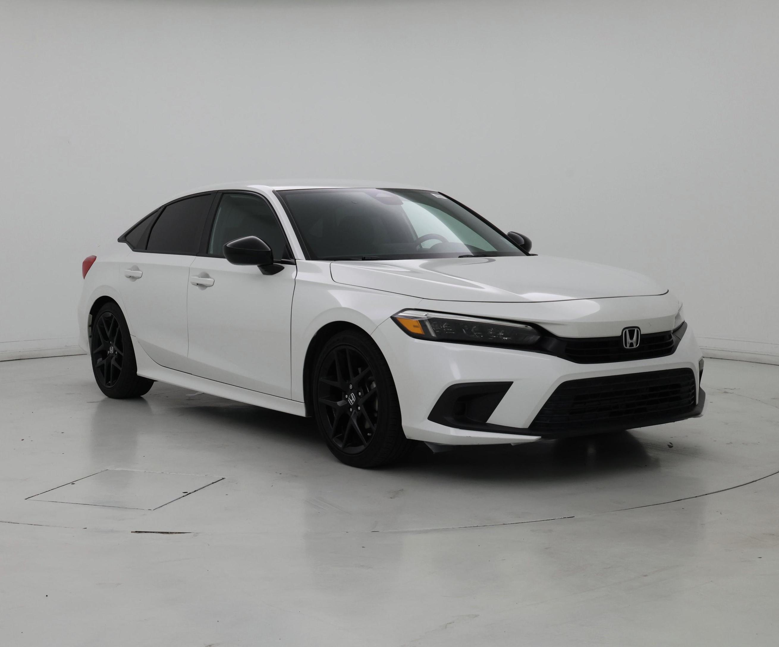 White 2022 Honda Civic Sedan Front-Wheel Drive Automatic